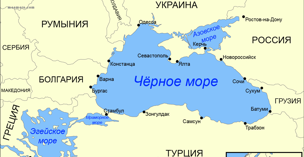 Карта Чёрного моря